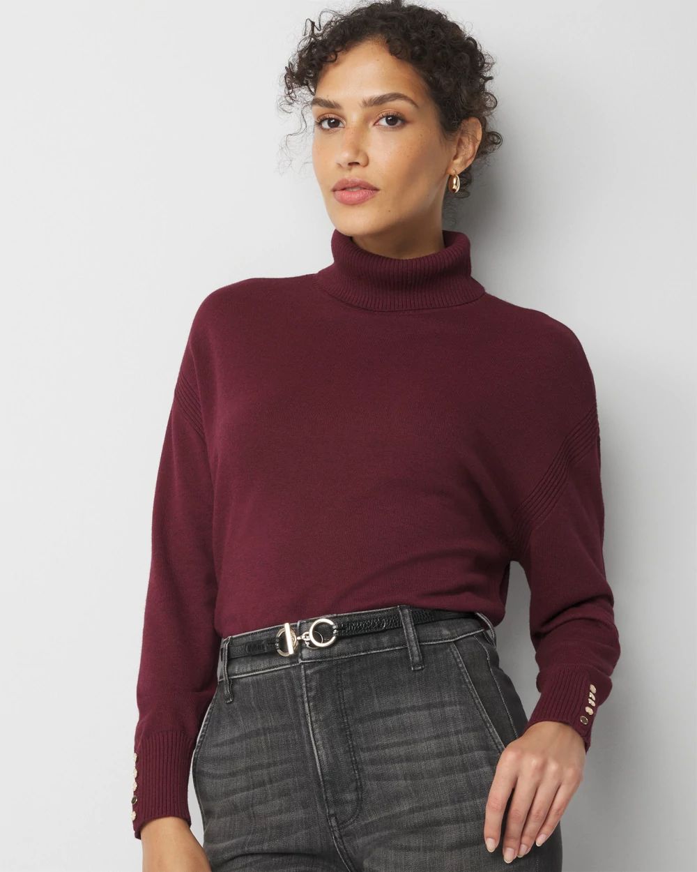 Relaxed Turtleneck Sweater White House Black Market